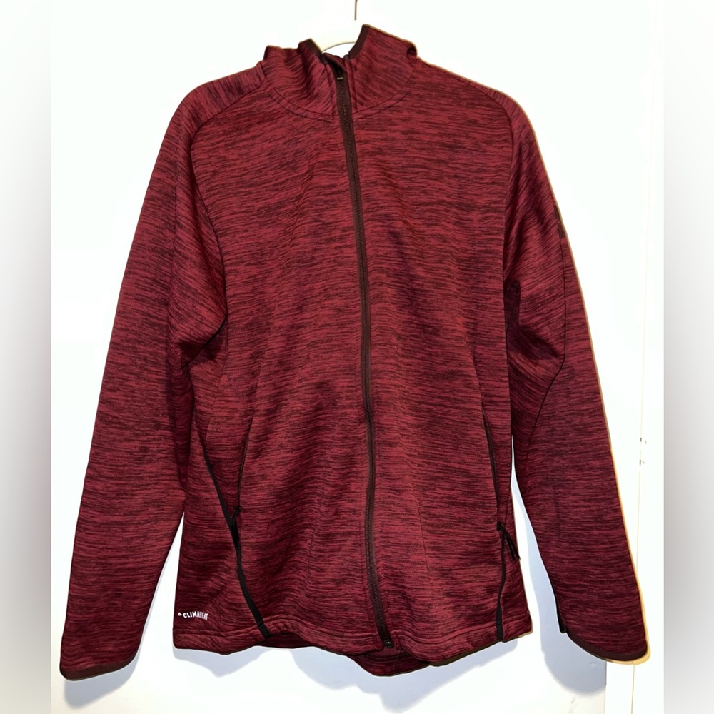 Adidas Climaheat 360 Heat Full Zip Hoodie Jacket Mens size L - Burgundy